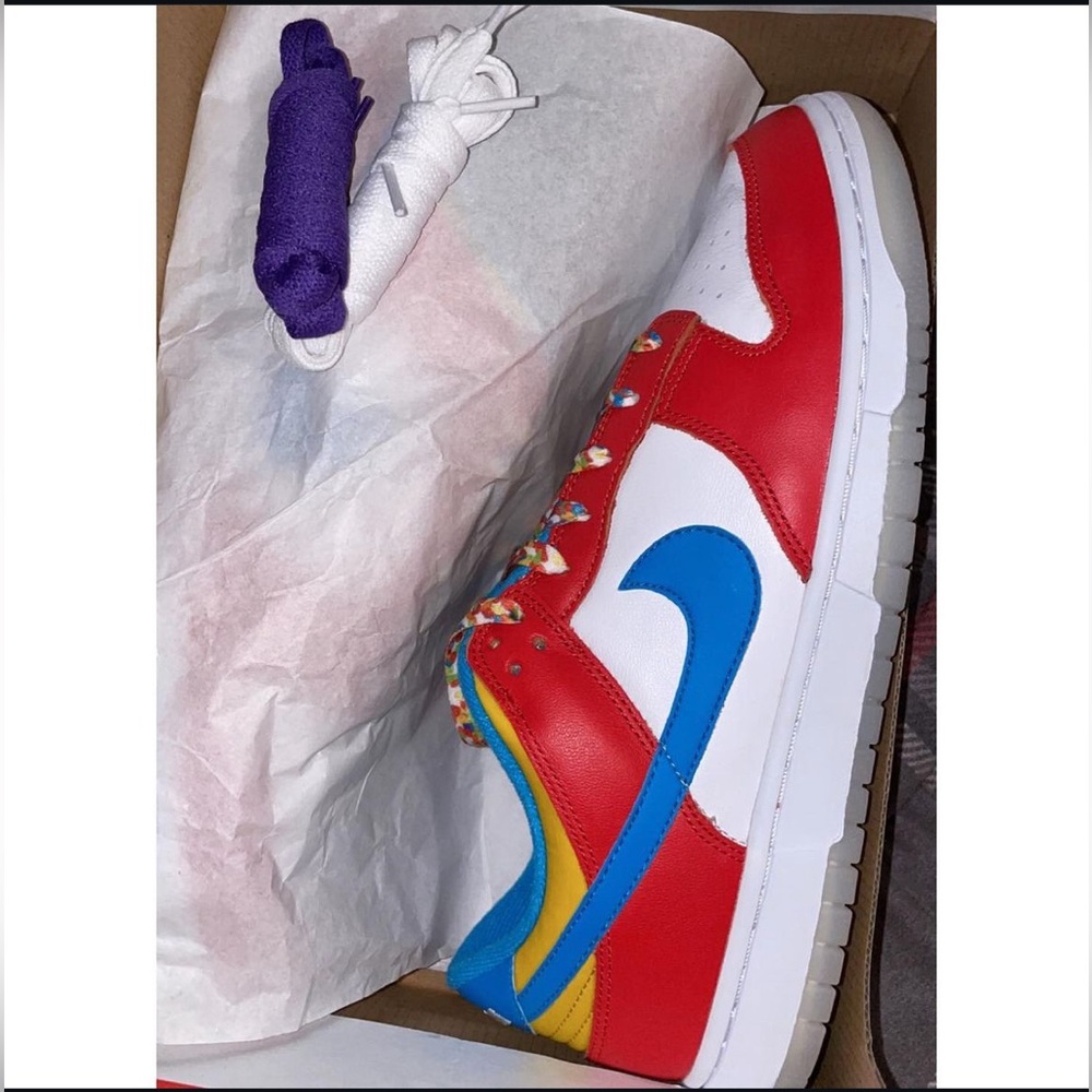 Nike Dunk Low LeBron James Fruity Pebbles by Nike and Post Foods